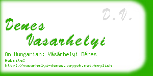 denes vasarhelyi business card